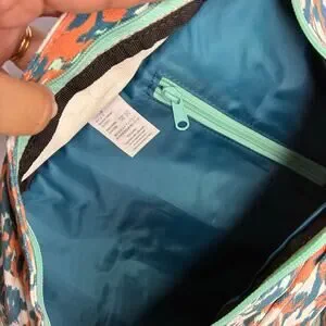 Kavu NWOT Sling Backpack Rope Padded Adjustable Pink Teal Bag 100% Cotton REI Kavu | Bags | Kavu Nwot Sling Backpack Rope Padded  main image 3